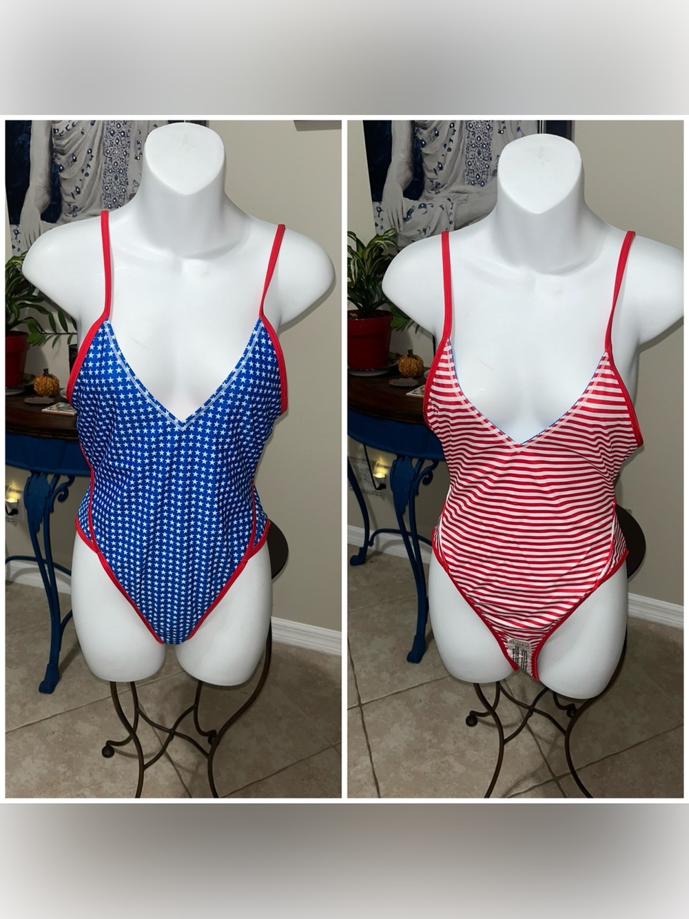 NWOT No Boundaries One Piece Swimsuit Bathing Suit - American Flag Patriotic S